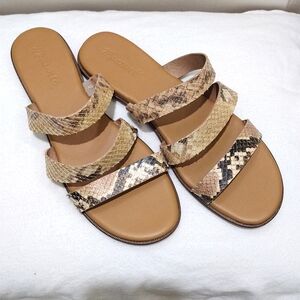 Madewell Llana Strappy Sandals Flats Leather  Sz 9 NWoB